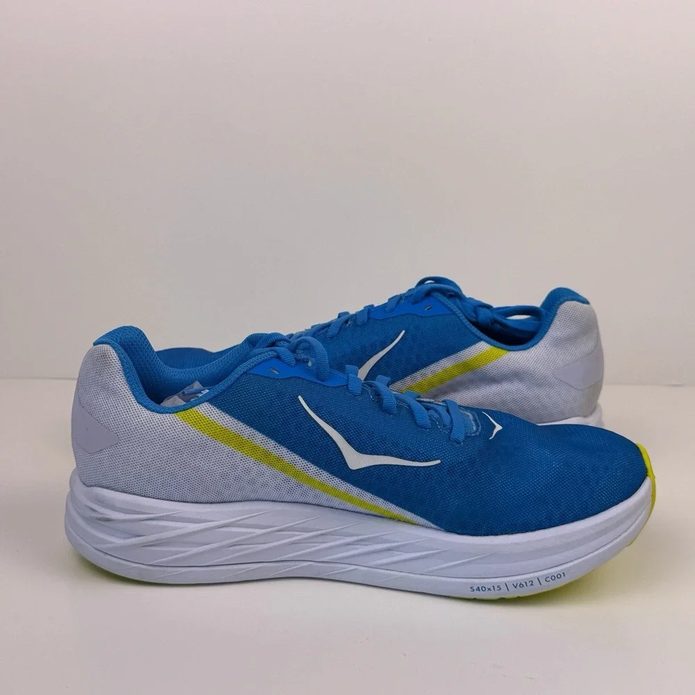HOKA One One Rocket X Carbon Fiber Men's Size 7.5 White Diva Blue 113532 WDVB